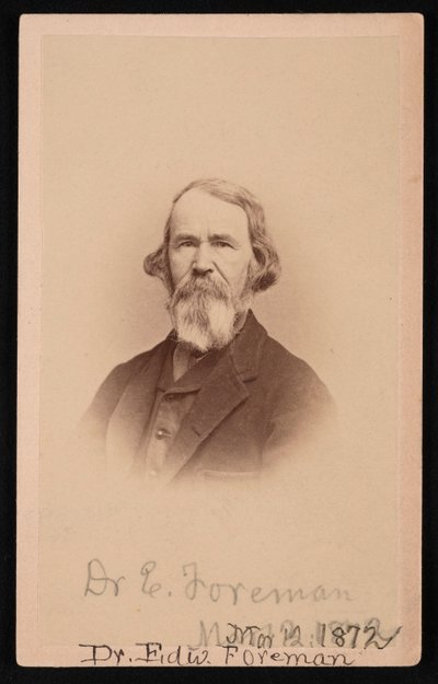 Dr. Edward R. Foreman portréja 1808-1885, 1872. március 12. alkotó: John Goldin
