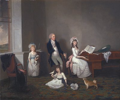 John Richard Comyns, Hylands, Essex, lányaival alkotó: John Greenwood