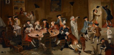 Tengeri kapitányok Surinamban, 1752-58 körül (olaj, ágytakaró) alkotó: John Greenwood