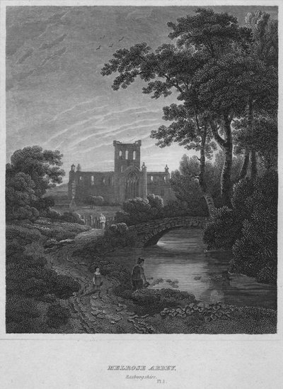 Melrose Abbey, Roxburghshire, 1814 alkotó: John Greig