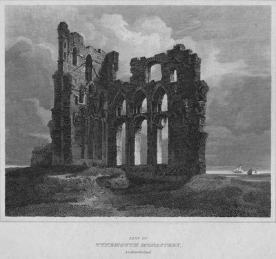 A Tynemouth kolostor része. Northumberland, 1814 alkotó: John Greig