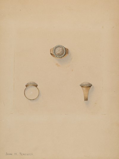 Gyászgyűrű alkotó: John H. Tercuzzi