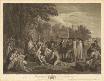 William Penn szerződése az indiánokkal alkotó: John Hall after Benjamin West