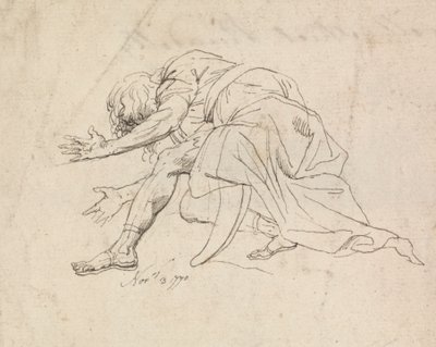 Térdelő férfi alkotó: John Hamilton Mortimer