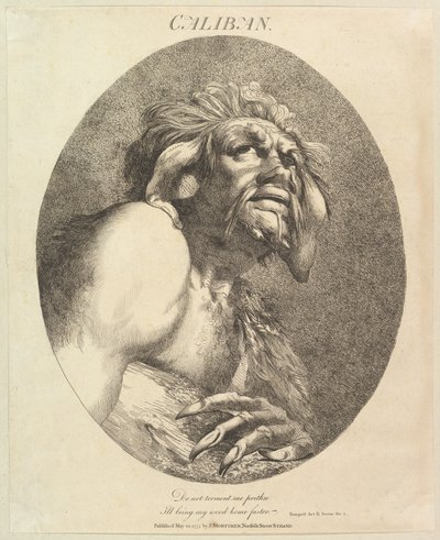 Caliban tizenkét karakter Shakespeare-ből, 1775. május 20. alkotó: John Hamilton Mortimer