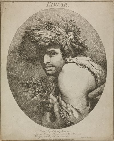 Edgar, "Lear király", III. felvonás, III. jelenet alkotó: John Hamilton Mortimer