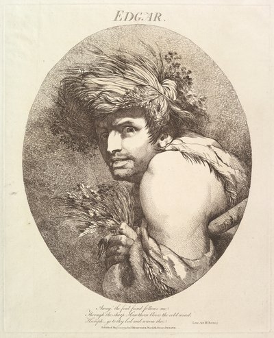 Edgar tizenkét karakter Shakespeare-ből, 1775. május 20. alkotó: John Hamilton Mortimer