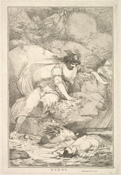 Elégia Sir Joshua Reynoldsnak dedikált tizenöt rézkarcból, 1778. december 8. alkotó: John Hamilton Mortimer