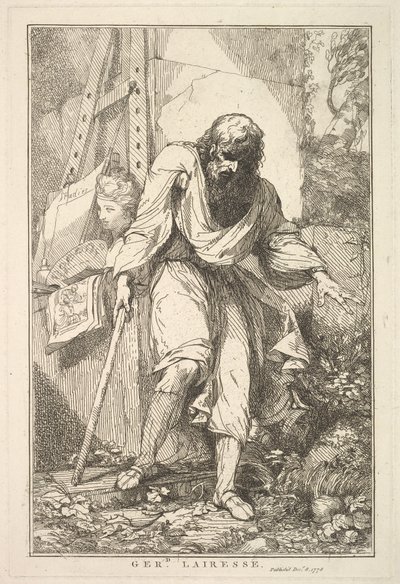 Gerard Lairesse a Sir Joshua Reynoldsnak dedikált tizenöt rézkarcból, 1778. december 8. alkotó: John Hamilton Mortimer
