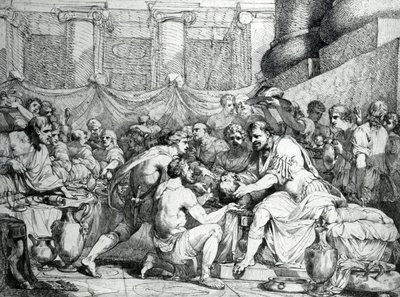 Marius megkapja Antonius fejét alkotó: John Hamilton Mortimer