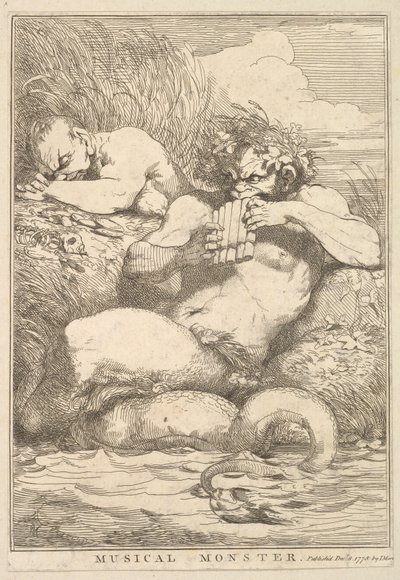 Zenés szörny tizenöt rézkarcból, Sir Joshua Reynoldsnak dedikálva, 1778. december 8. alkotó: John Hamilton Mortimer