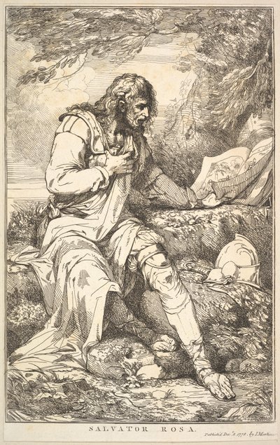Salvator Rosa a Sir Joshua Reynoldsnak dedikált tizenöt rézkarcból, 1778. december 8. alkotó: John Hamilton Mortimer