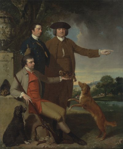 Önarckép apával és testvérrel, 1760-62 körül (olaj, vászon) alkotó: John Hamilton Mortimer