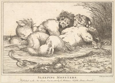 Alvó szörnyek, 1780. január 25. alkotó: John Hamilton Mortimer