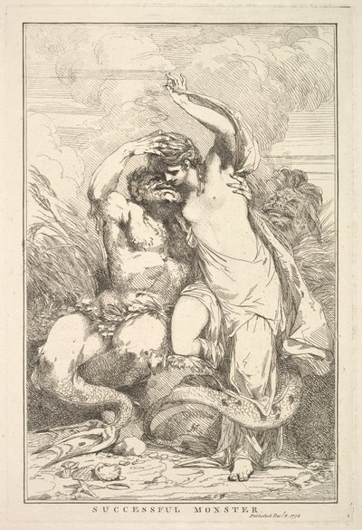 Sikeres szörny Sir Joshua Reynoldsnak dedikált tizenöt rézkarcból, 1778. december 8. alkotó: John Hamilton Mortimer