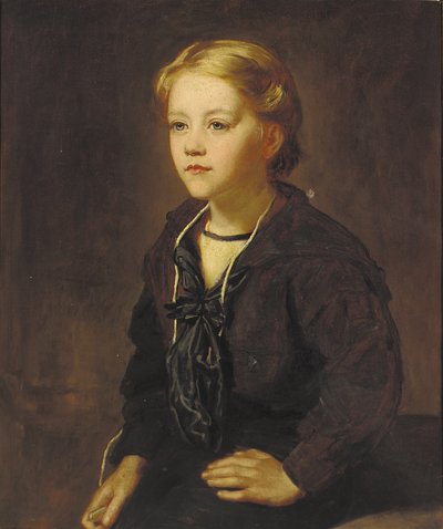 Lewin Edward Cadogan portréja háromnegyed hosszban ül, matrózruhában (olaj, vászon) alkotó: John Hanson Walker