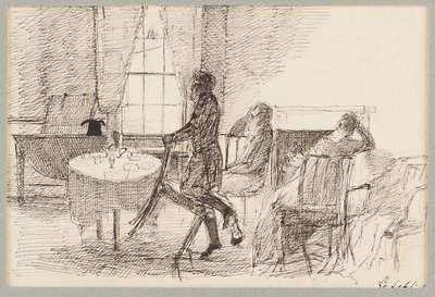 Belső figurákkal (toll és tinta papíron) alkotó: John Harden