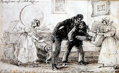 Láb felvonulása (toll és tinta papíron) alkotó: John Harden