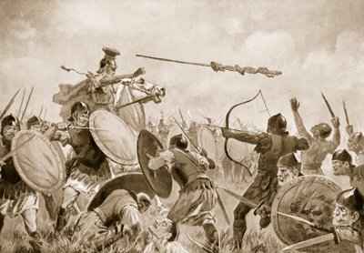Római csata a volszkiak ellen (litho) alkotó: John Harris Valda