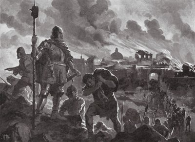 Fekete Iván felgyújtja Zhabliakot. alkotó: John Harris Valda