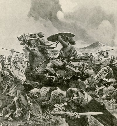 A rómaiak a Hannibálok seregével harcolnak alkotó: John Harris Valda