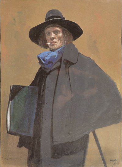 A művész portréja, 1910 körül (akvarell, papír) alkotó: John Hassall