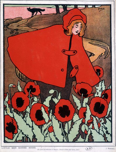 The Little Red Riding Hood – poszter, John Hassall v.1930 alkotó: John Hassall