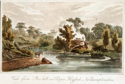 Grand Junction Canal a Stow Hilltől Upper Heyford közelében, Northamptonshire, 1819 alkotó: John Hassell