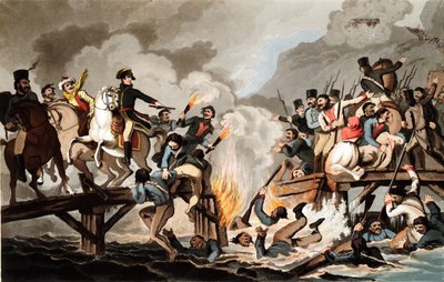 I. Napóleon és a francia hadsereg átkel a Berezinán 1812 novemberében alkotó: John Hassell