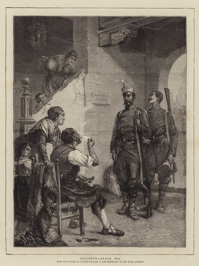 Billeted, Spanyolország, 1874 alkotó: John Haynes Williams