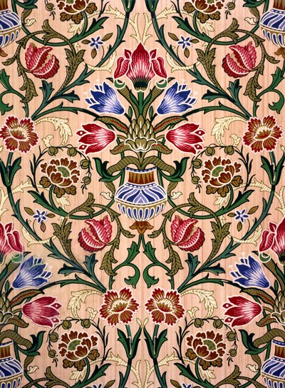 Single Stem Wallpaper Design, 1905 (színes fatömbnyomat papíron) alkotó: John Henry Dearle
