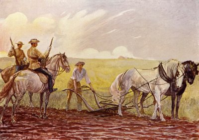 Kanadai lovasrendőrség (színes litho) alkotó: John Henry Frederick (after) Bacon