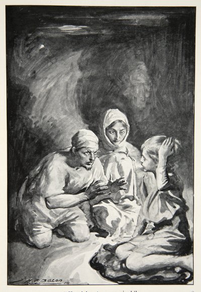 Havelock meglepetten felült, M.I. „A brit faj hősi mítoszai és legendái” című művéből. Ebbutt, 1910 alkotó: John Henry Frederick Bacon