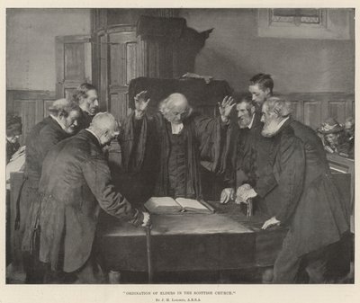 Vének felszentelése a skót egyházban alkotó: John Henry Lorimer