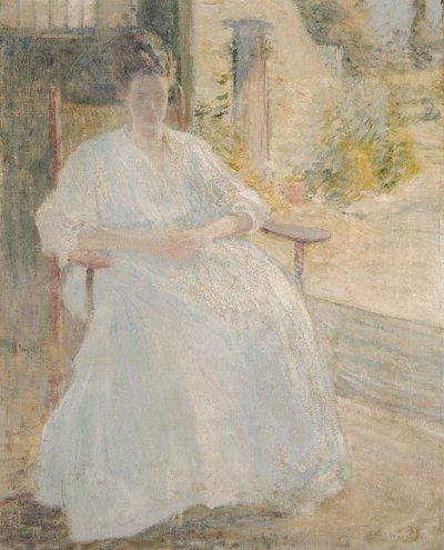 Figura a napfényben (művész felesége) alkotó: John Henry Twachtman