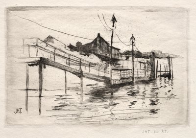 Footbridge, Bridgeport, Connecticut. alkotó: John Henry Twachtman