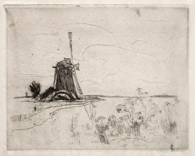 Malom és gyomnövények, Hollandia alkotó: John Henry Twachtman