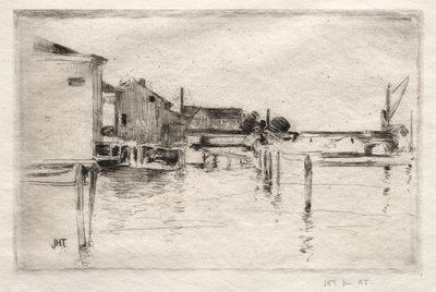 A dokk, Bridgeport, Connecticut. alkotó: John Henry Twachtman