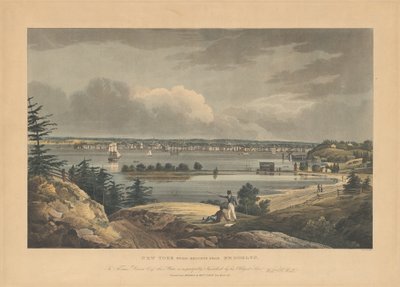 New York a Brooklyn melletti Heightsból alkotó: John Hill, after William Guy Wall