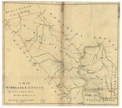 Térkép, Middlesex megye. LOC gm72003603 alkotó: John Hills