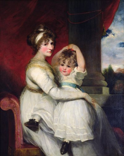 Georgina, Bathurst grófnő és fia, 1792 alkotó: John Hoppner