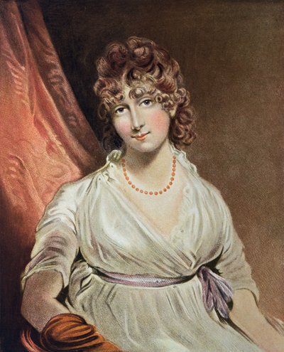 A tisztelt Mrs. Bouverie portréja, I.R Smith metszetével (fl.1800-30) alkotó: John Hoppner