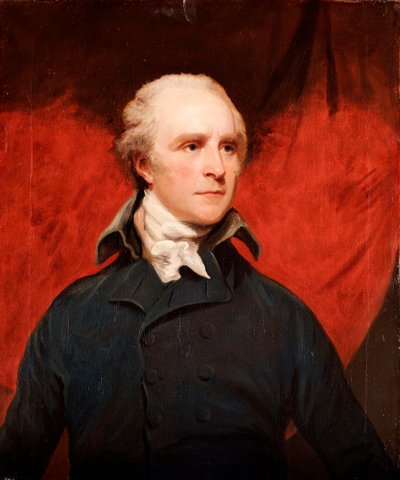 Portré az Rt.-ről Hon. Thomas Grenville, M.P., félhosszú, szürke kabátban és fehér nyakkendőben alkotó: John Hoppner