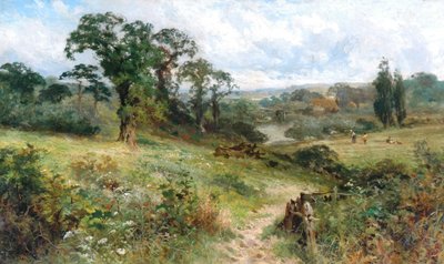 Shiplake on Thames a Wargrave Hills-ből olaj, vászon alkotó: John Horace Hooper