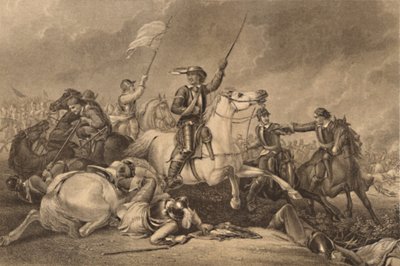 "Cromwell a Marston Moor-i csatában", 1886 alkotó: John J Crew