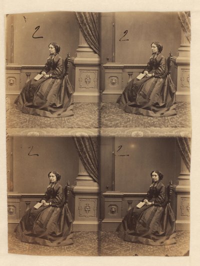 Vágatlan próbanyomatív carte-de-visite portrékkal alkotó: John Jabez Edwin Mayall