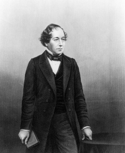Benjamin Disraeli, D.J.Pound metszet egy fényképről alkotó: John Jabez Edwin Paisley Mayall