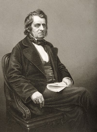 John Arthur Roebuck (1801-79) metszett D.J. Pound egy fényképről, a „The Drawing-Room of Eminent Personages, Volume 2”, Londonban, 1860. alkotó: John Jabez Edwin Paisley Mayall