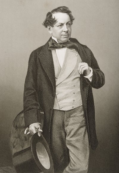 John Baldwin Buckstone (1802-79) metszett D.J. Pound egy fényképről, a „The Drawing-Room of Eminent Personages, Volume 2”, Londonban, 1860. alkotó: John Jabez Edwin Paisley Mayall
