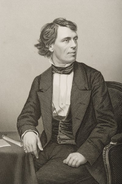 John Bartholomew Gough (1817-86) metszett D.J. Pound egy fényképről, a „The Drawing-Room of Eminent Personages, Volume 2”, Londonban, 1860. alkotó: John Jabez Edwin Paisley Mayall